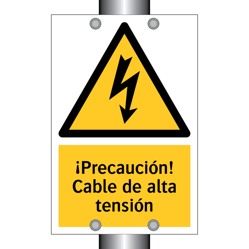 ¡Precaución! Cable de alta tensión