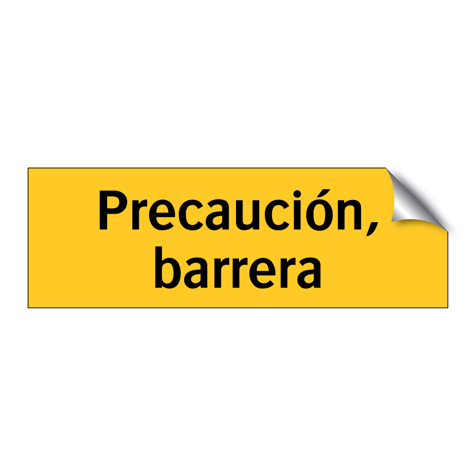 Precaución, barrera