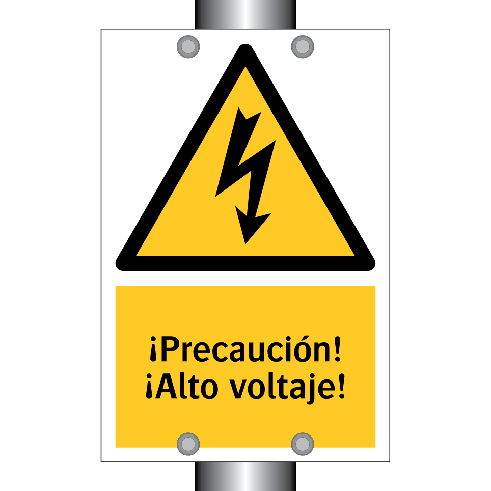 ¡Precaución! ¡Alto voltaje!