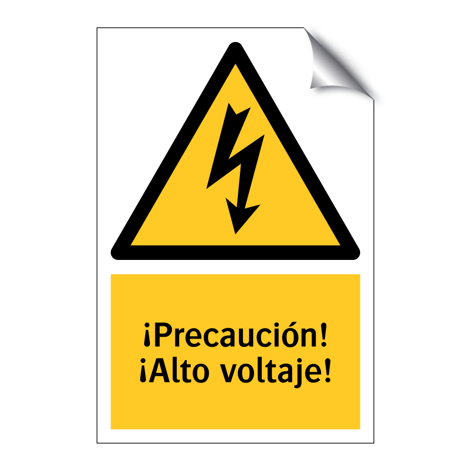 ¡Precaución! ¡Alto voltaje!