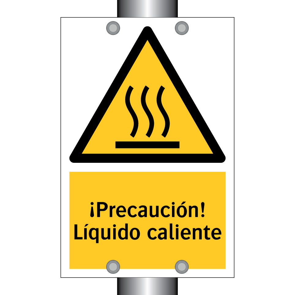 ¡Precaución! Líquido caliente