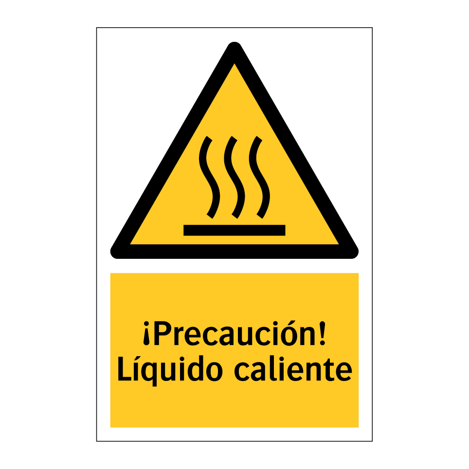 ¡Precaución! Líquido caliente
