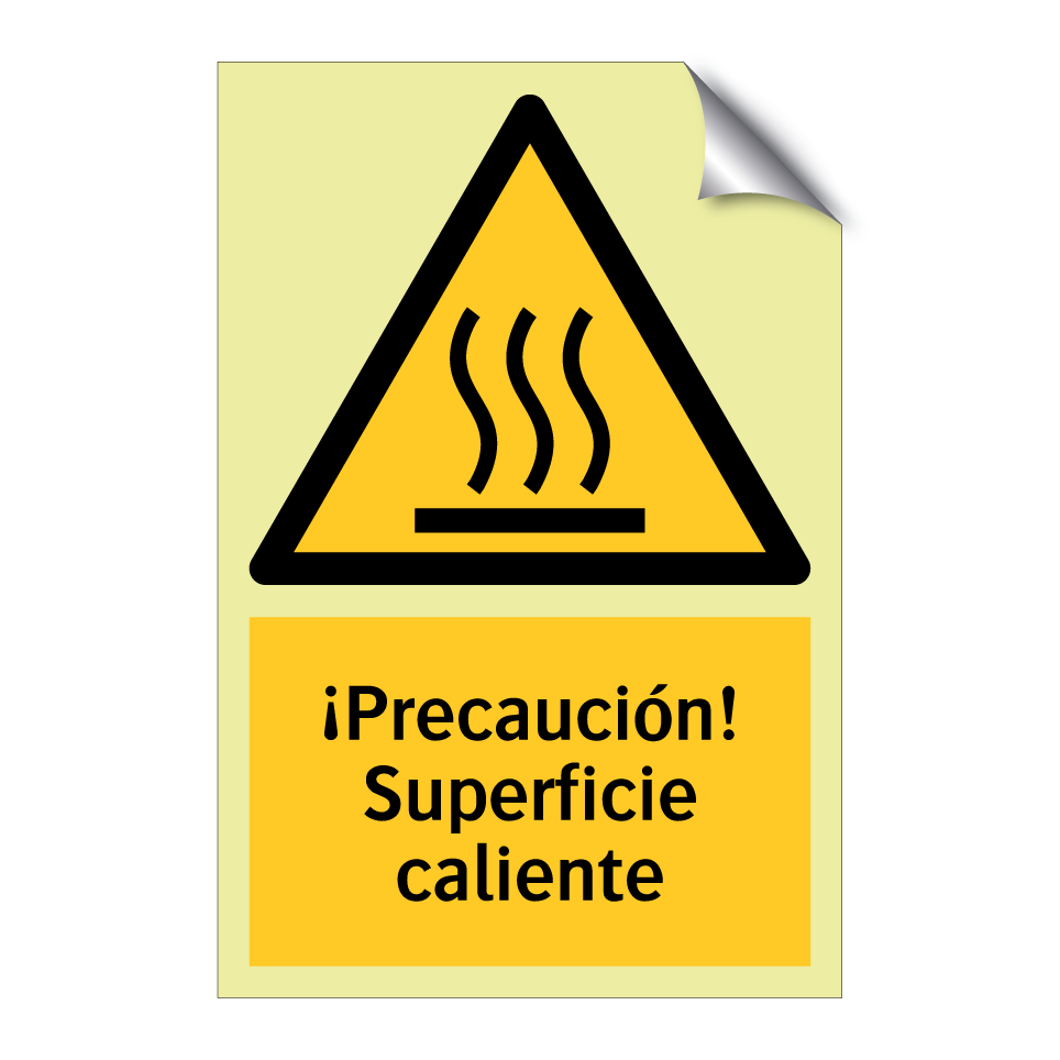 ¡Precaución! Superficie caliente