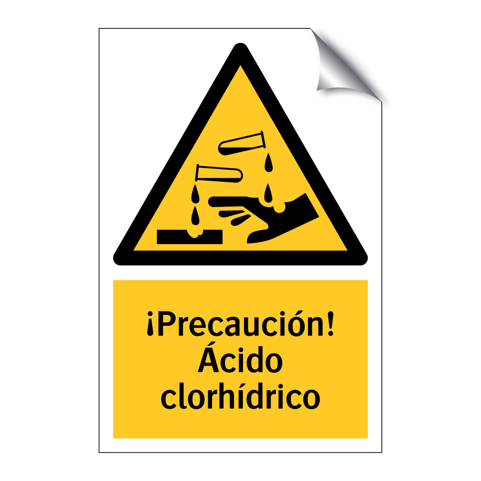 ¡Precaución! Ácido clorhídrico