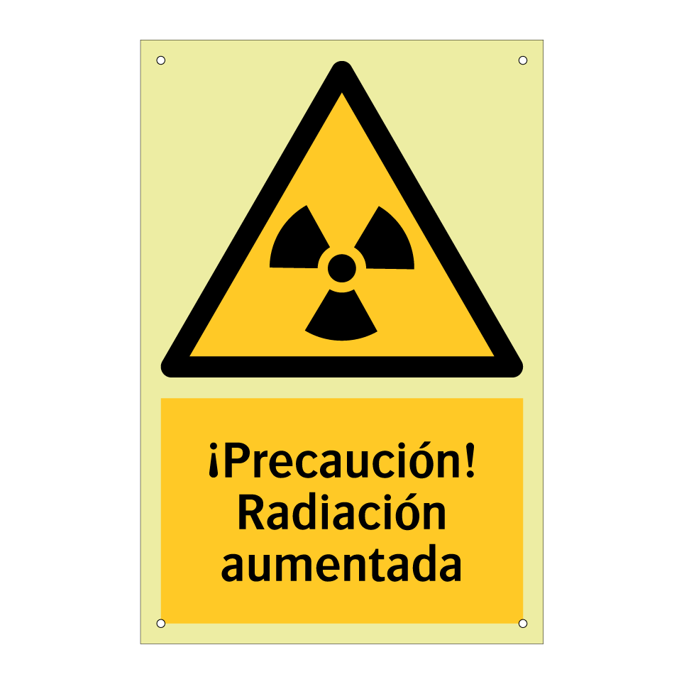 ¡Precaución! Radiación aumentada
