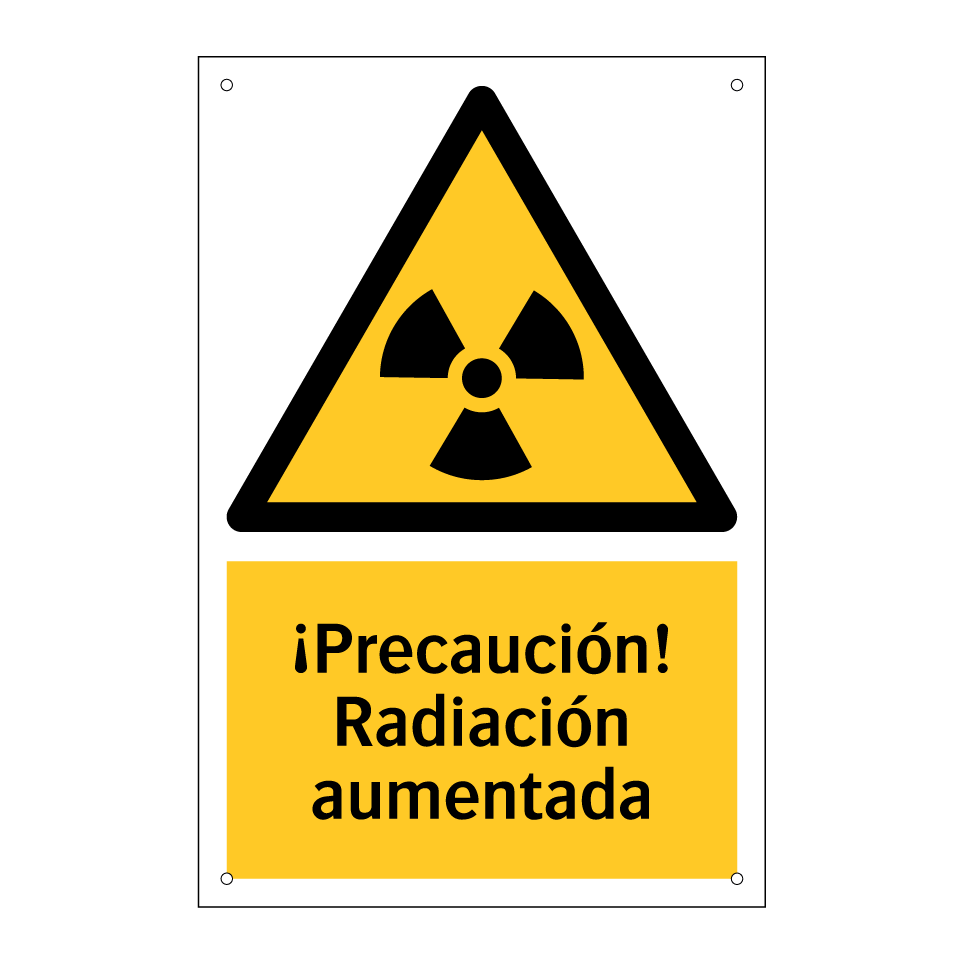 ¡Precaución! Radiación aumentada