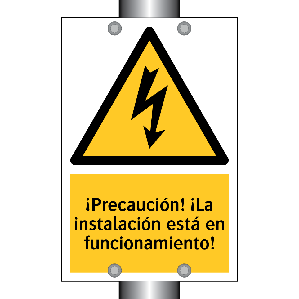 ¡Precaución! ¡La instalación está en funcionamiento!