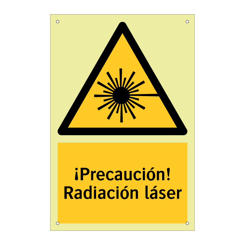 ¡Precaución! Radiación láser