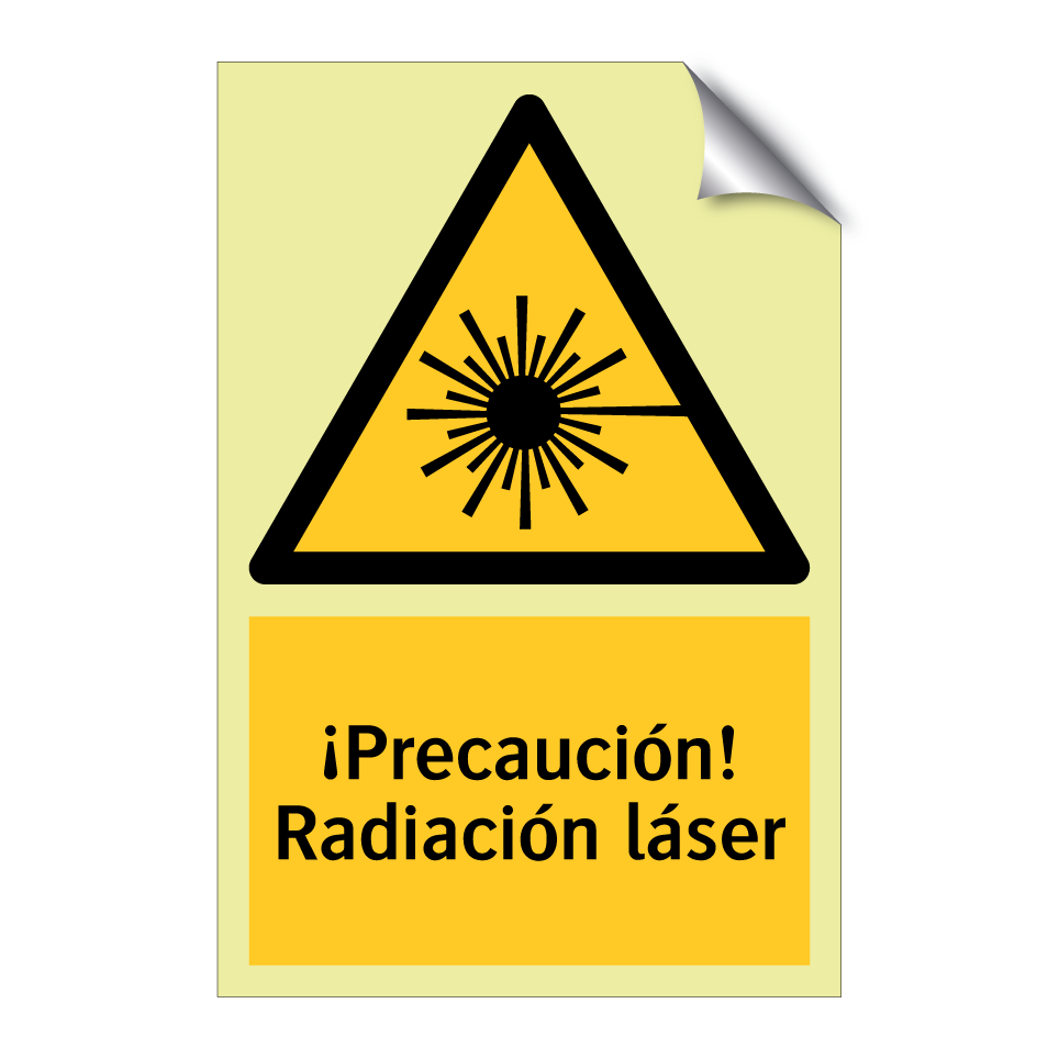 ¡Precaución! Radiación láser