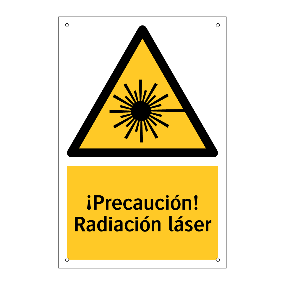 ¡Precaución! Radiación láser