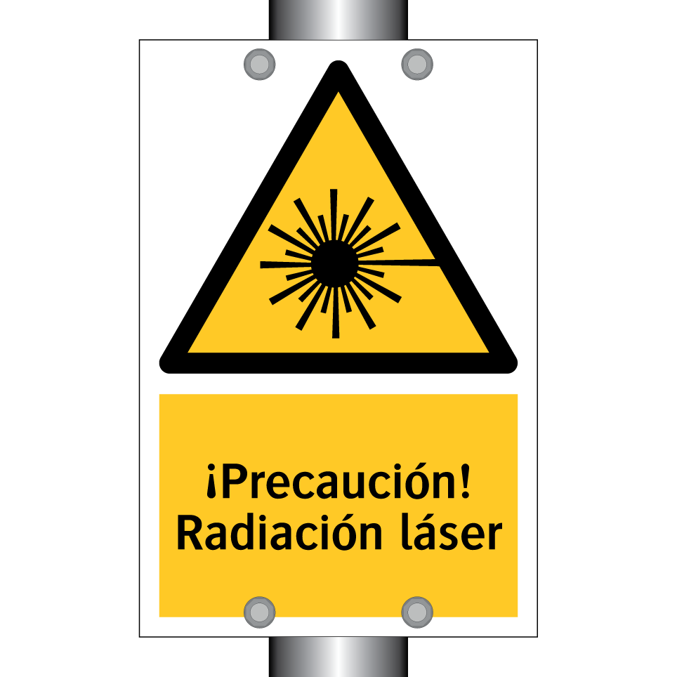 ¡Precaución! Radiación láser