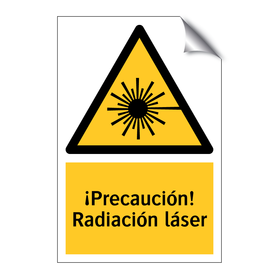 ¡Precaución! Radiación láser