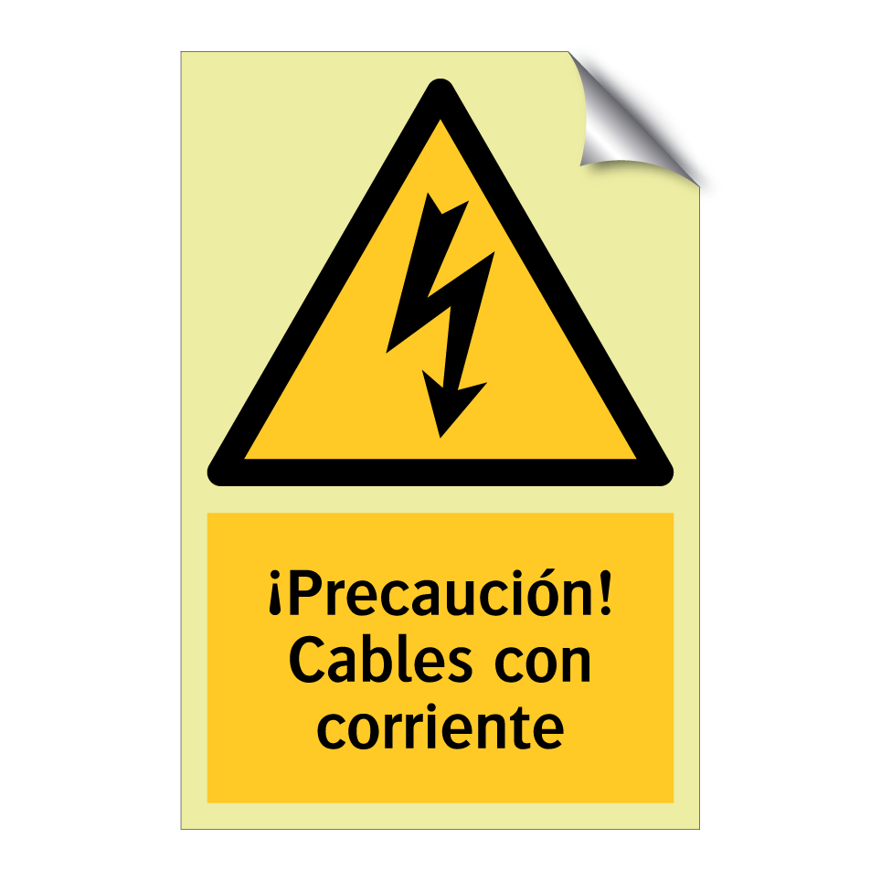 ¡Precaución! Cables con corriente