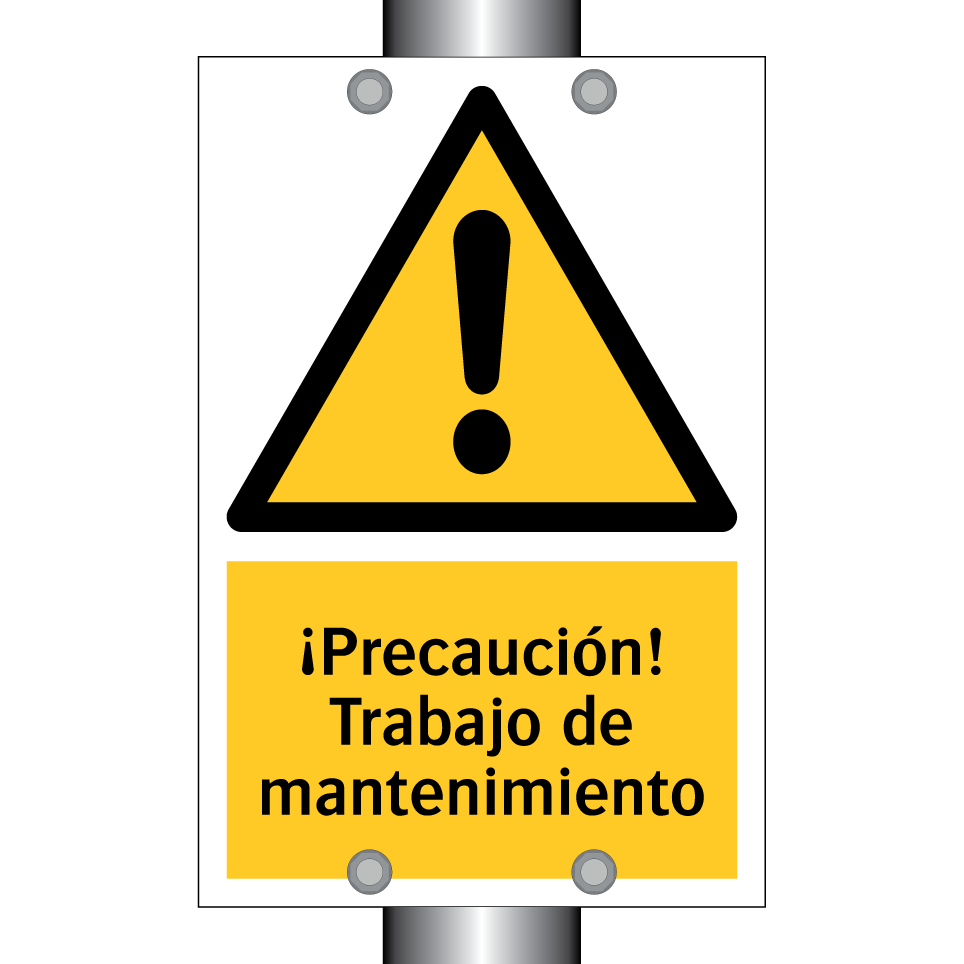¡Precaución! Trabajo de mantenimiento