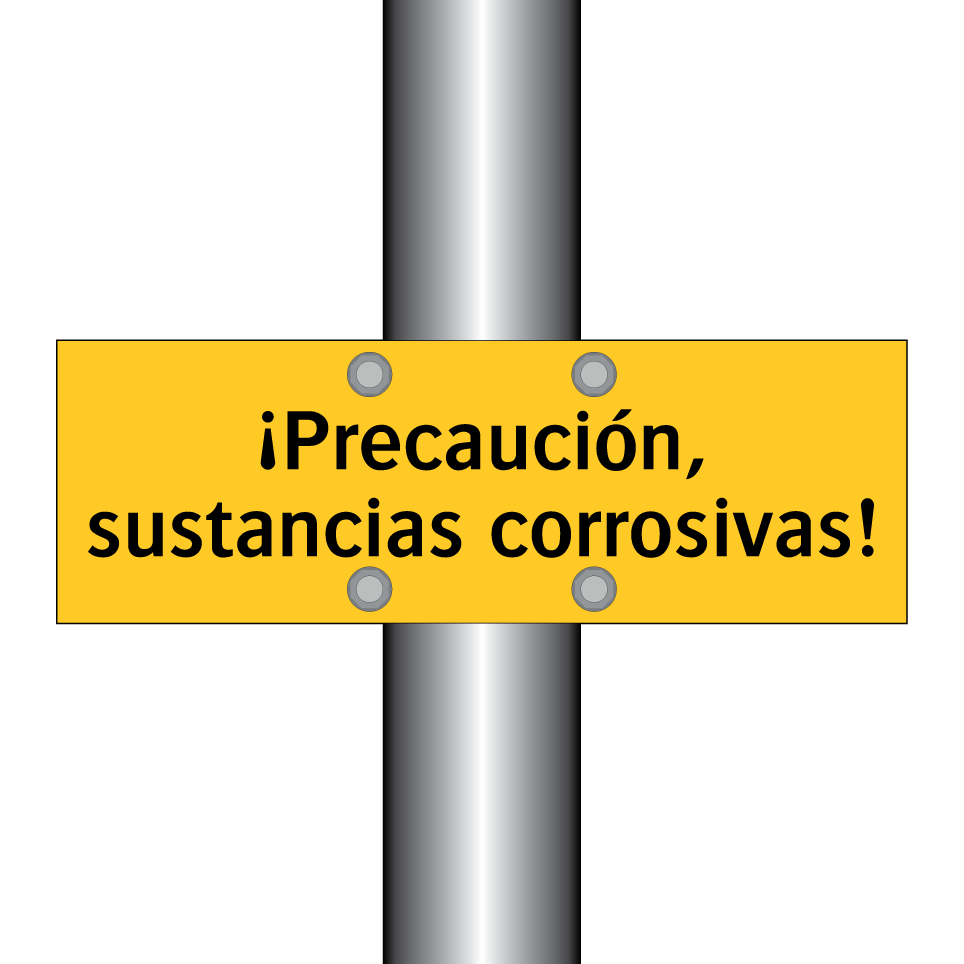 ¡Precaución, sustancias corrosivas!