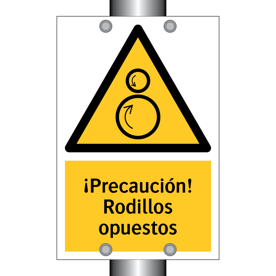 ¡Precaución! Rodillos opuestos