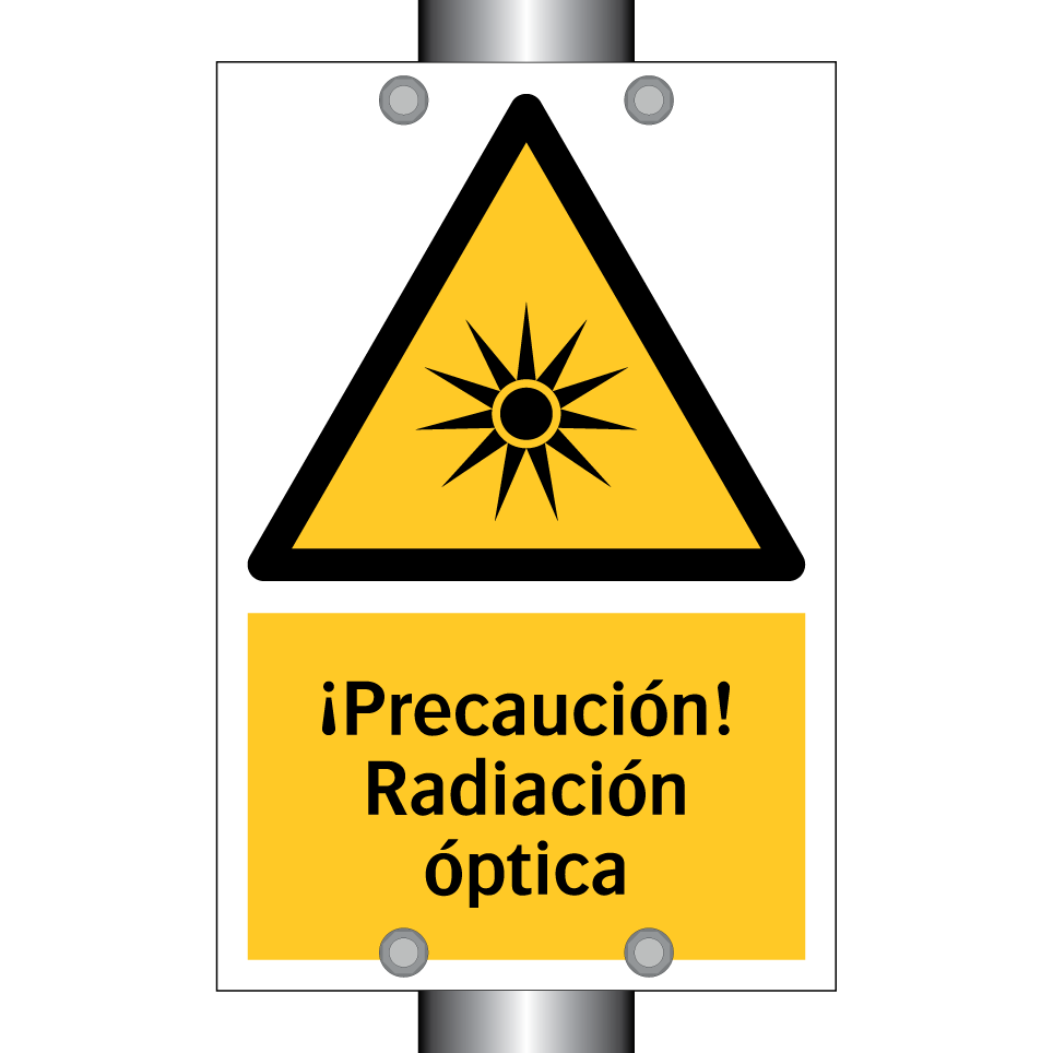 ¡Precaución! Radiación óptica