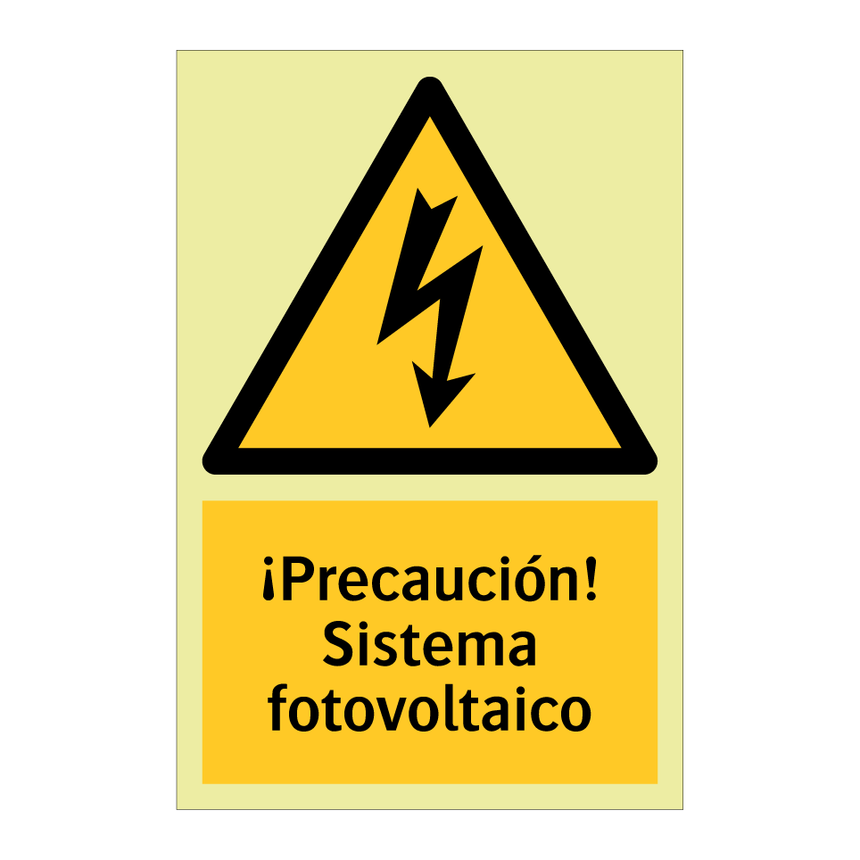 ¡Precaución! Sistema fotovoltaico