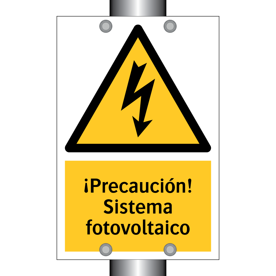 ¡Precaución! Sistema fotovoltaico