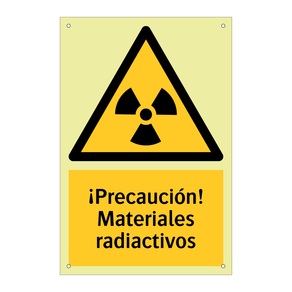 ¡Precaución! Materiales radiactivos