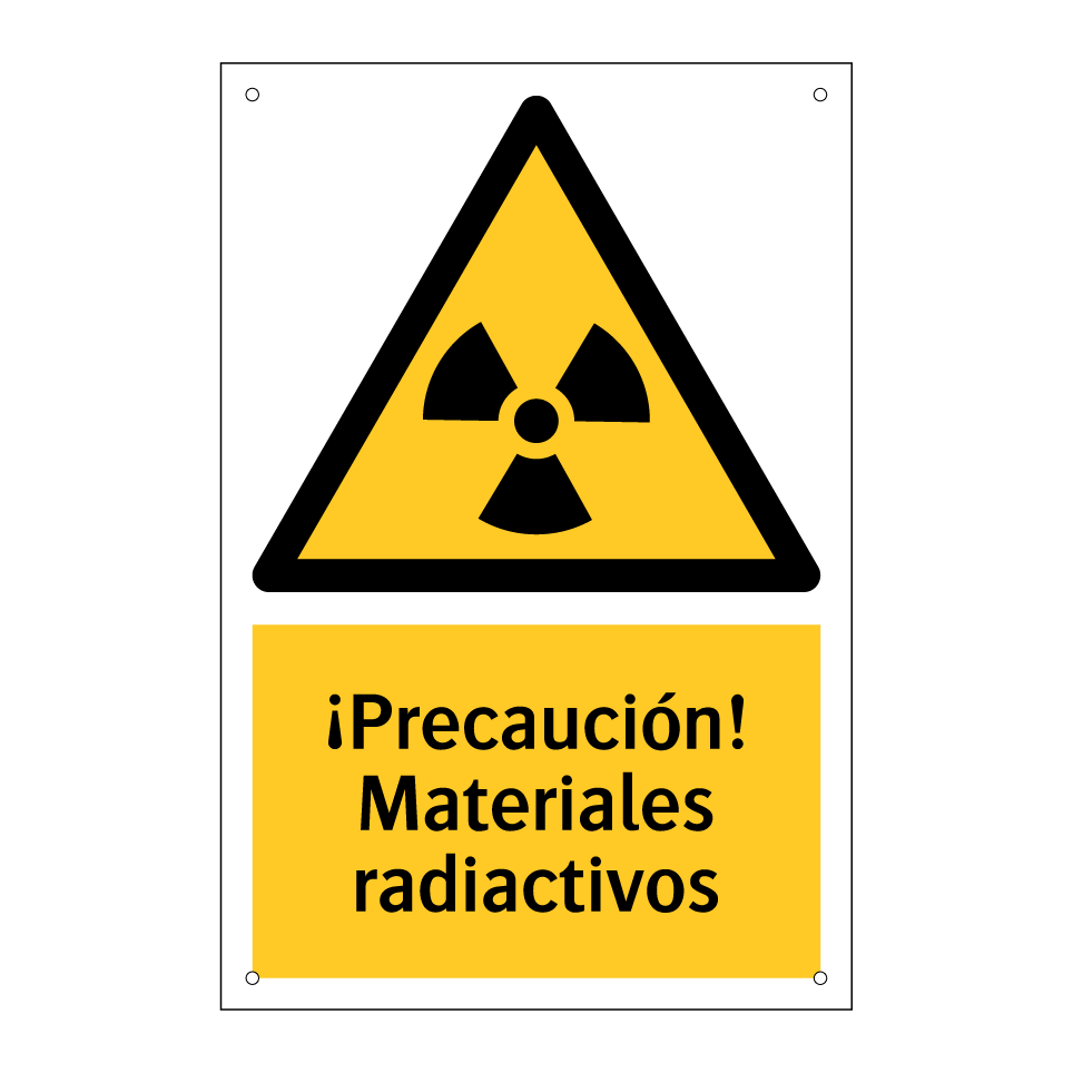 ¡Precaución! Materiales radiactivos