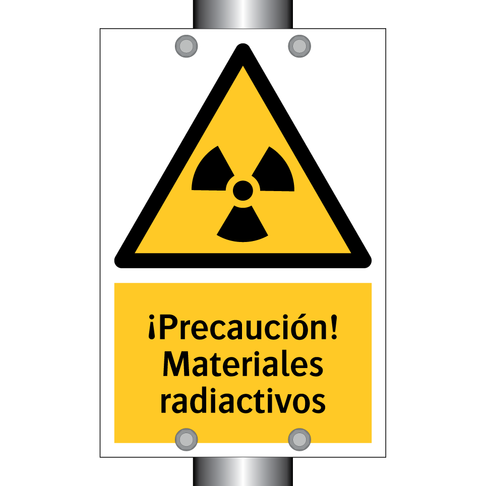 ¡Precaución! Materiales radiactivos