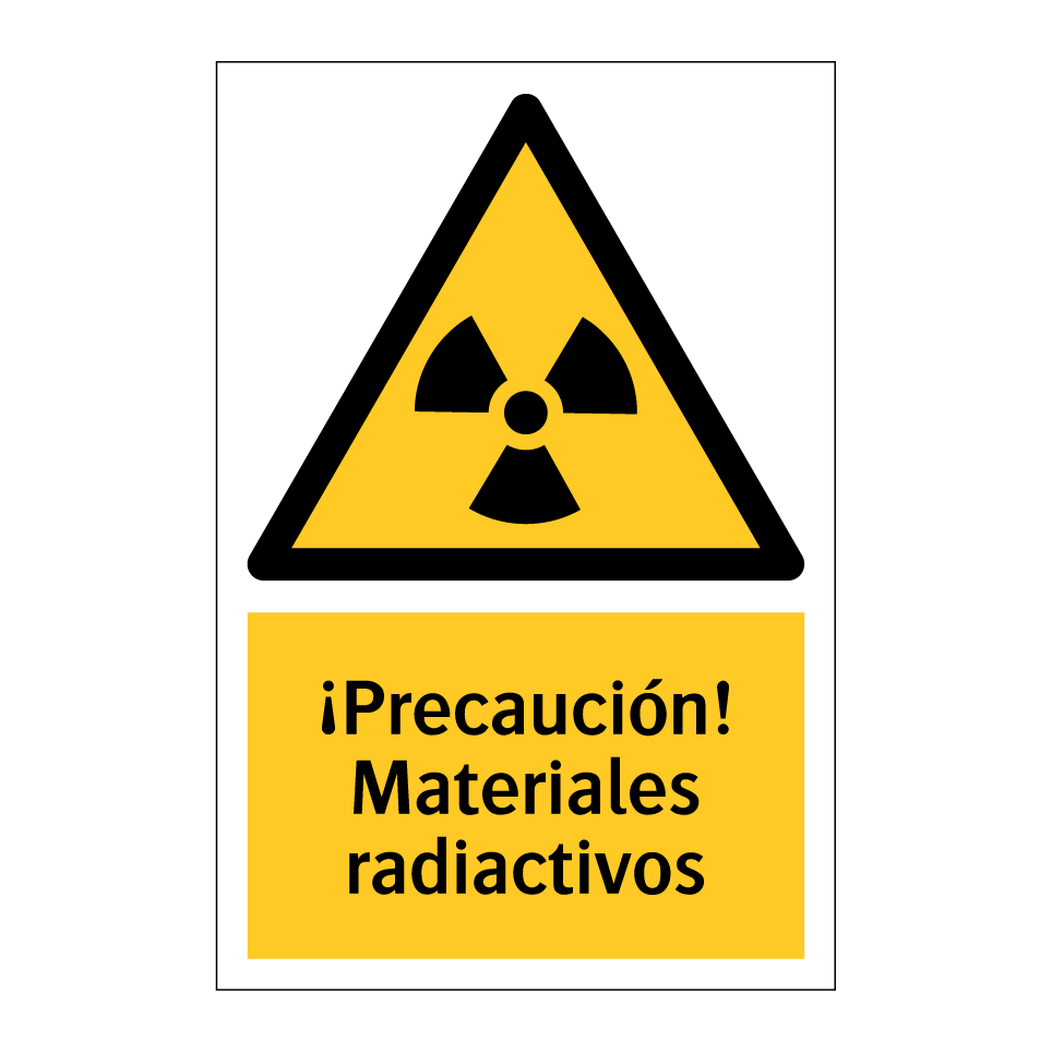 ¡Precaución! Materiales radiactivos