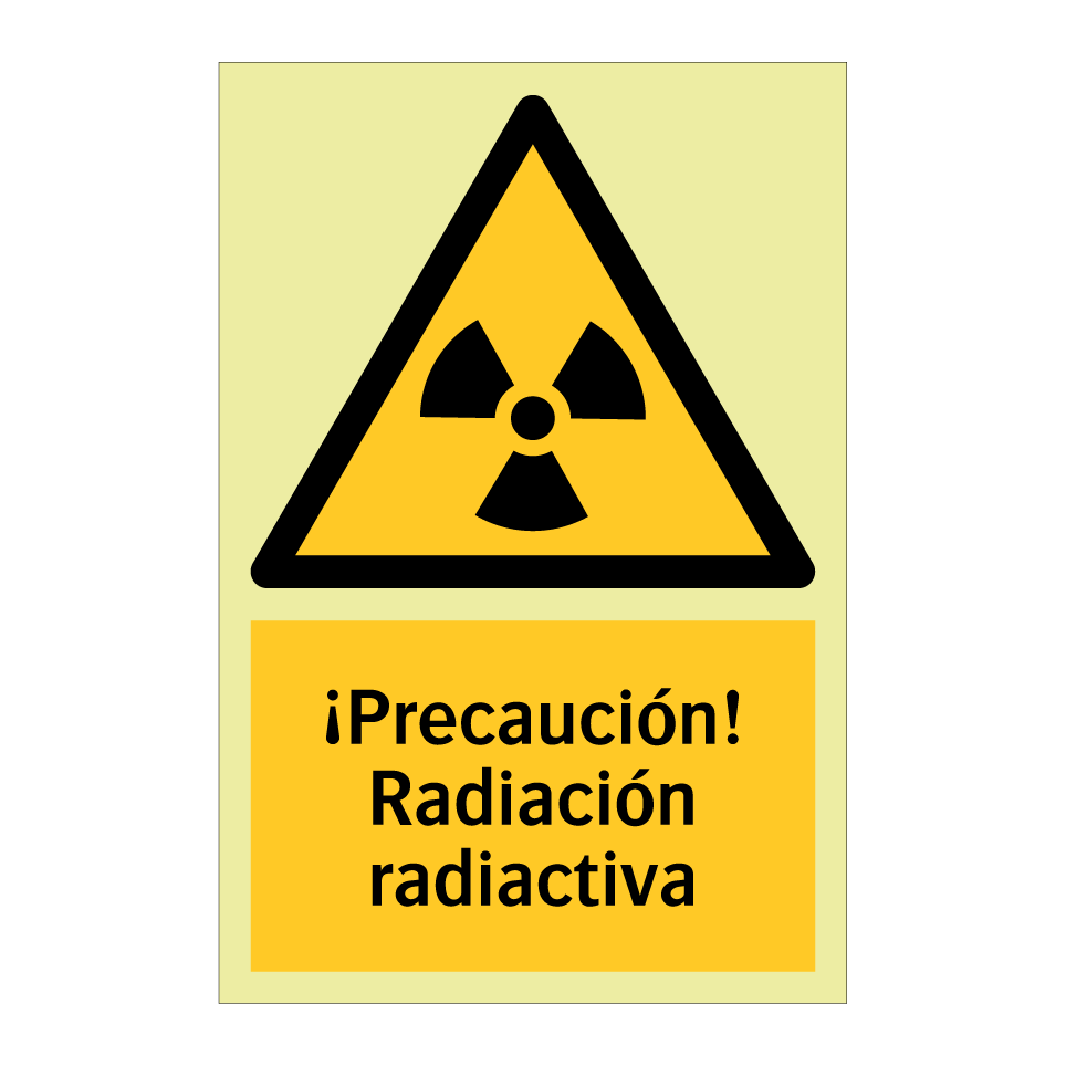 ¡Precaución! Radiación radiactiva