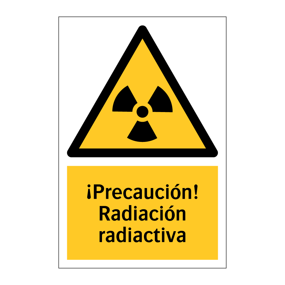 ¡Precaución! Radiación radiactiva