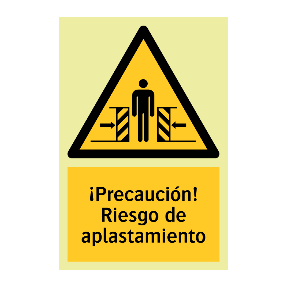 ¡Precaución! Riesgo de aplastamiento