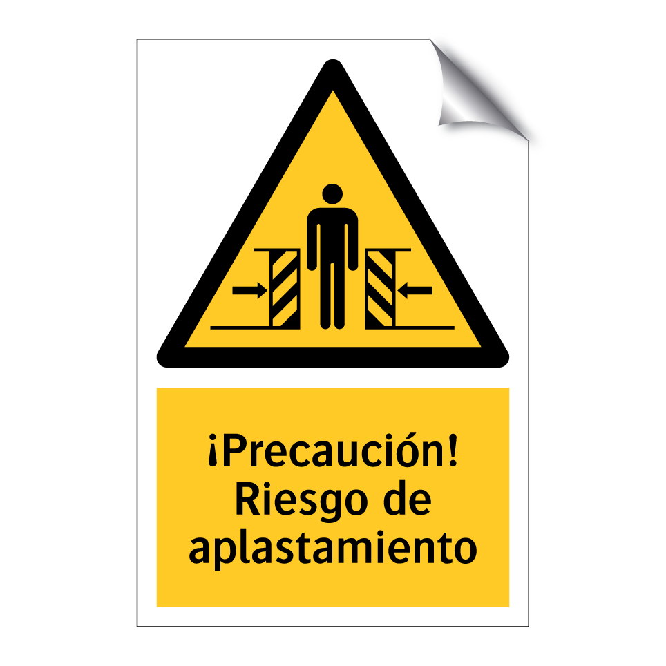¡Precaución! Riesgo de aplastamiento