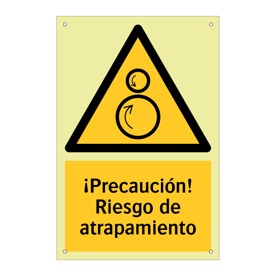 ¡Precaución! Riesgo de atrapamiento