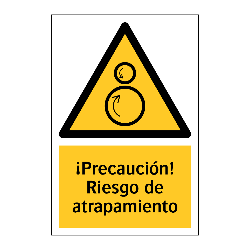 ¡Precaución! Riesgo de atrapamiento