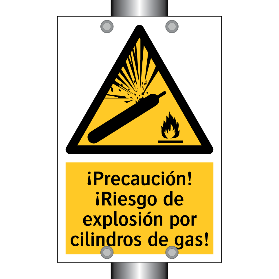 ¡Precaución! ¡Riesgo de explosión por cilindros de gas!