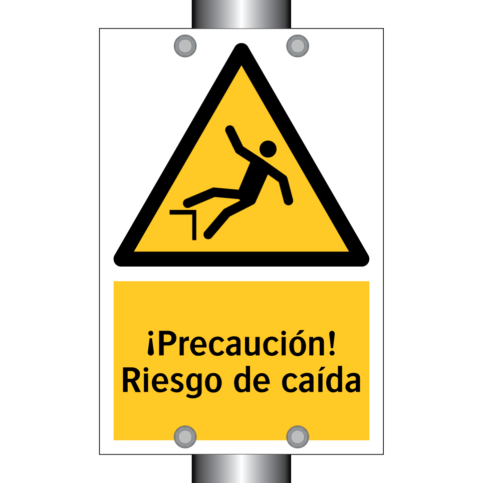 ¡Precaución! Riesgo de caída