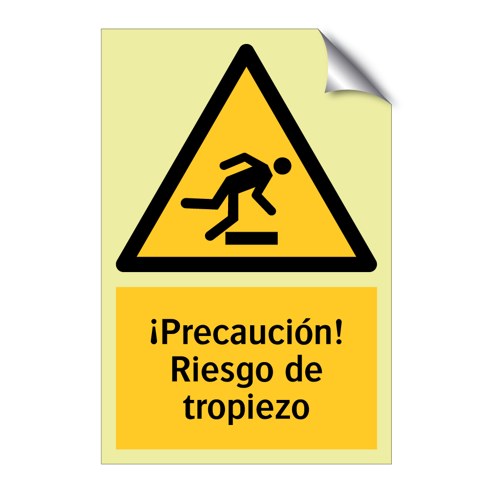 ¡Precaución! Riesgo de tropiezo