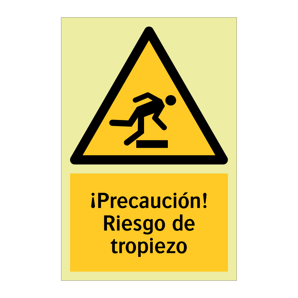 ¡Precaución! Riesgo de tropiezo