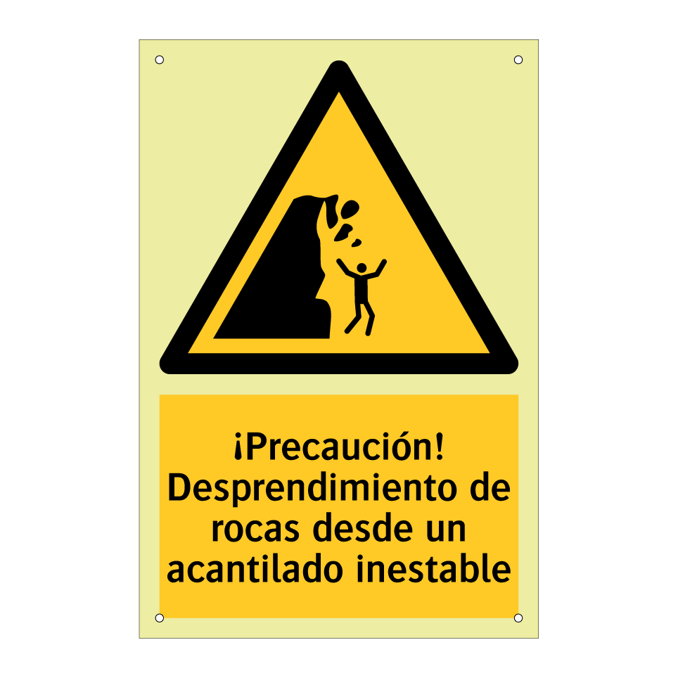 ¡Precaución! Desprendimiento de rocas desde un acantilado inestable
