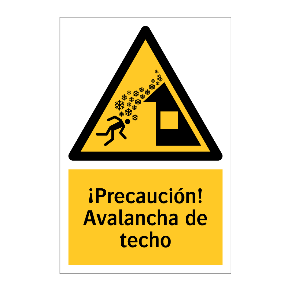 ¡Precaución! Avalancha de techo