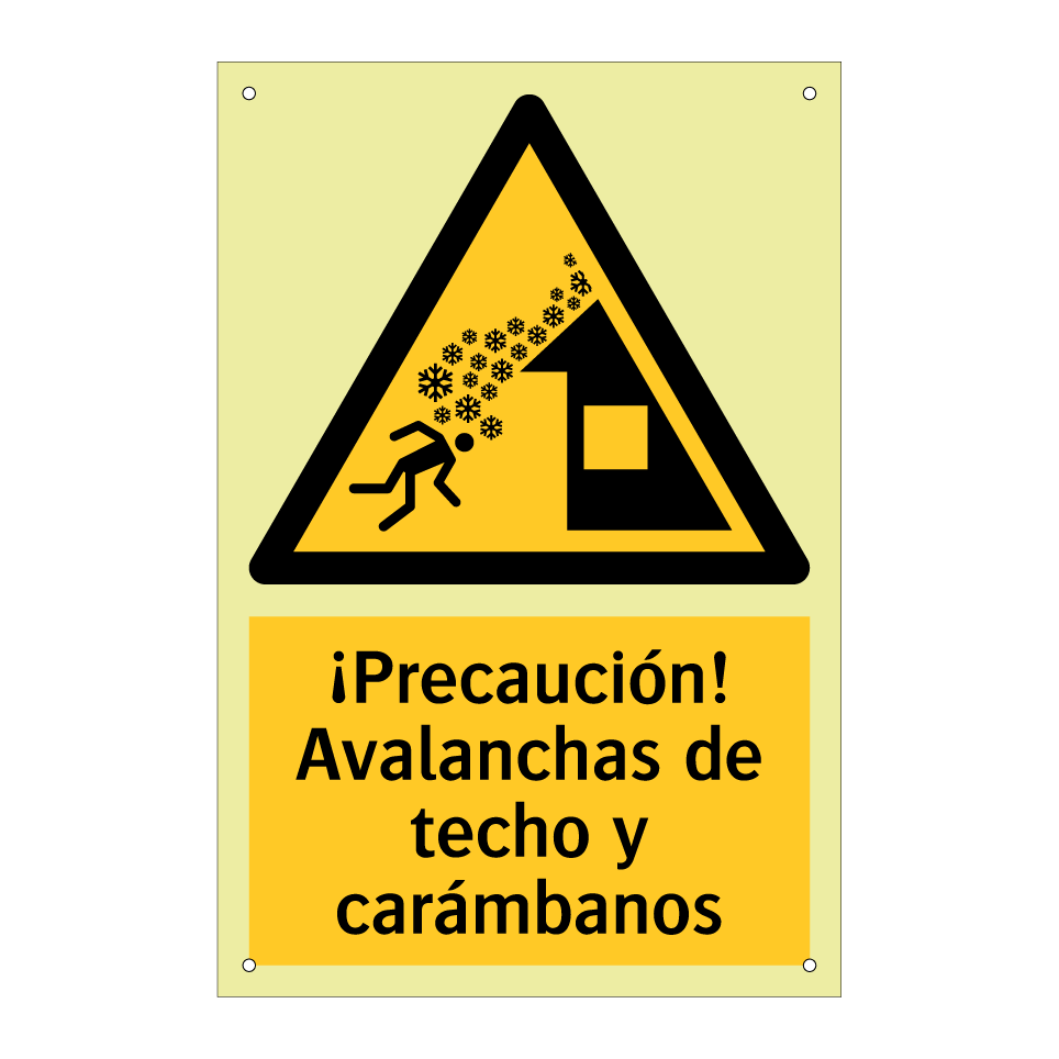 ¡Precaución! Avalanchas de techo y carámbanos