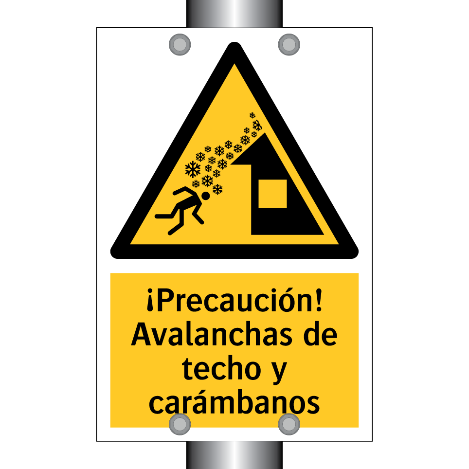 ¡Precaución! Avalanchas de techo y carámbanos