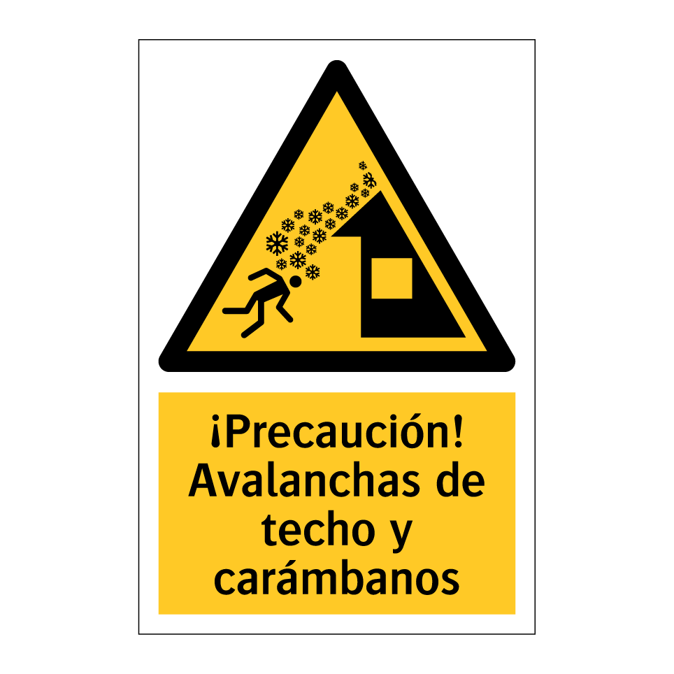 ¡Precaución! Avalanchas de techo y carámbanos
