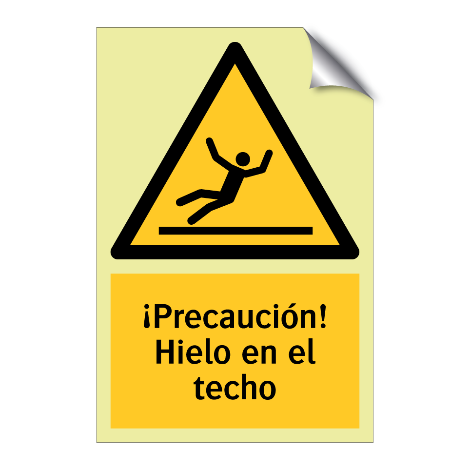 ¡Precaución! Hielo en el techo