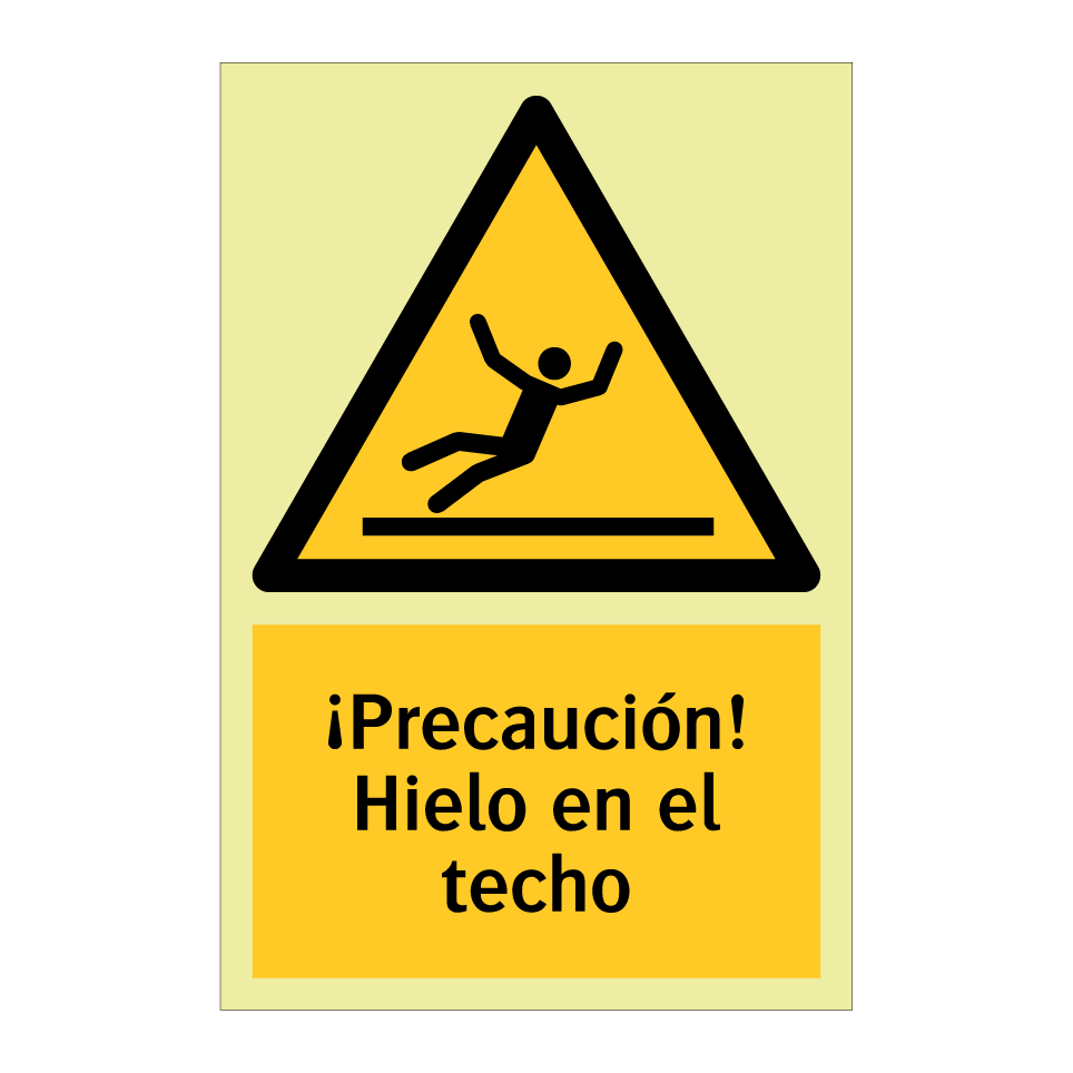 ¡Precaución! Hielo en el techo