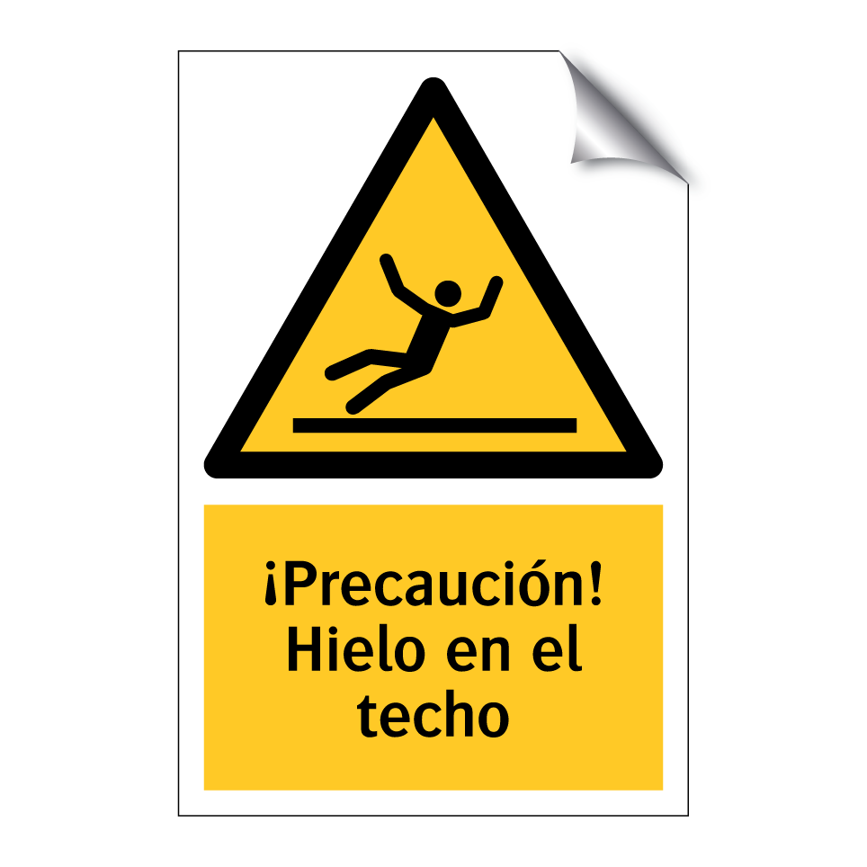 ¡Precaución! Hielo en el techo