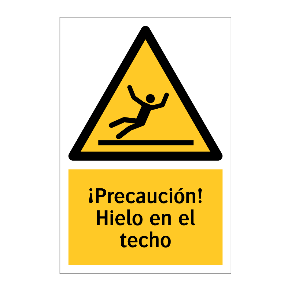 ¡Precaución! Hielo en el techo