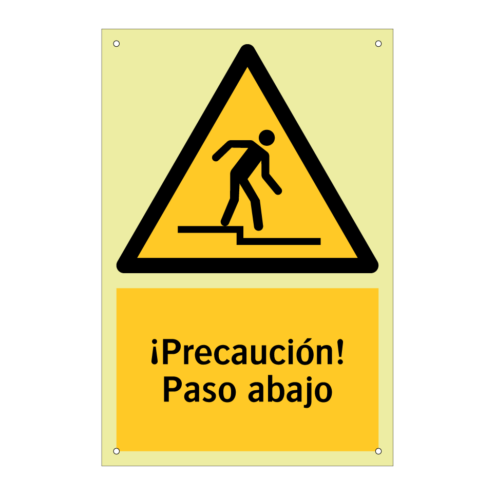 ¡Precaución! Paso abajo