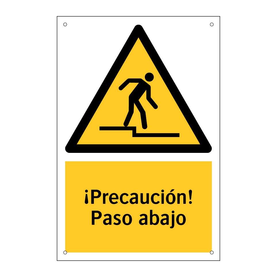 ¡Precaución! Paso abajo