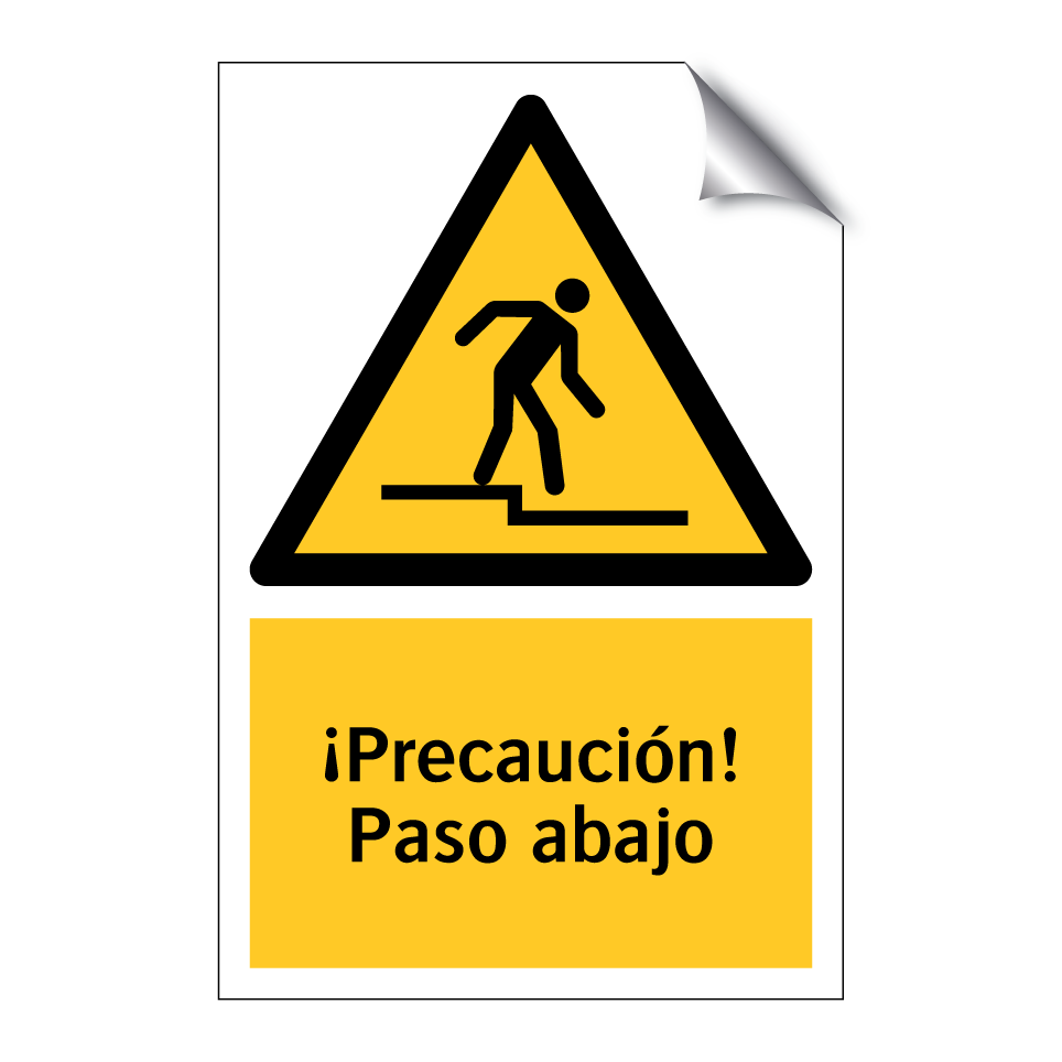 ¡Precaución! Paso abajo