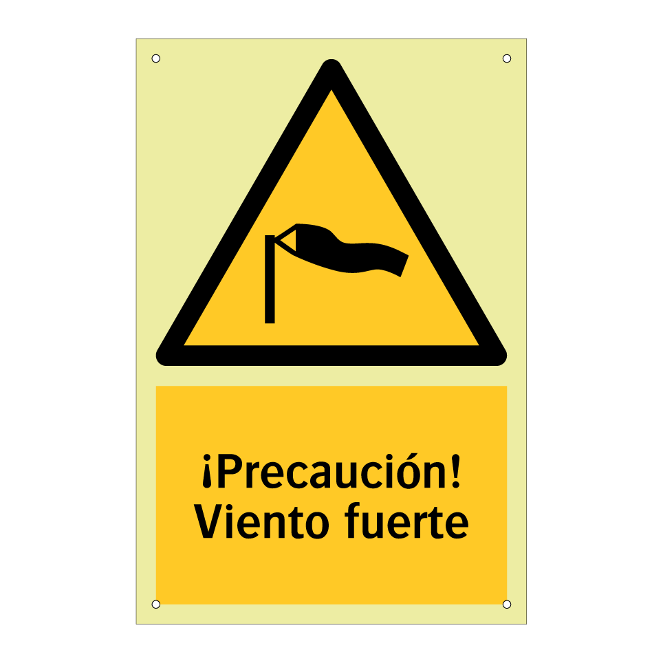 ¡Precaución! Viento fuerte